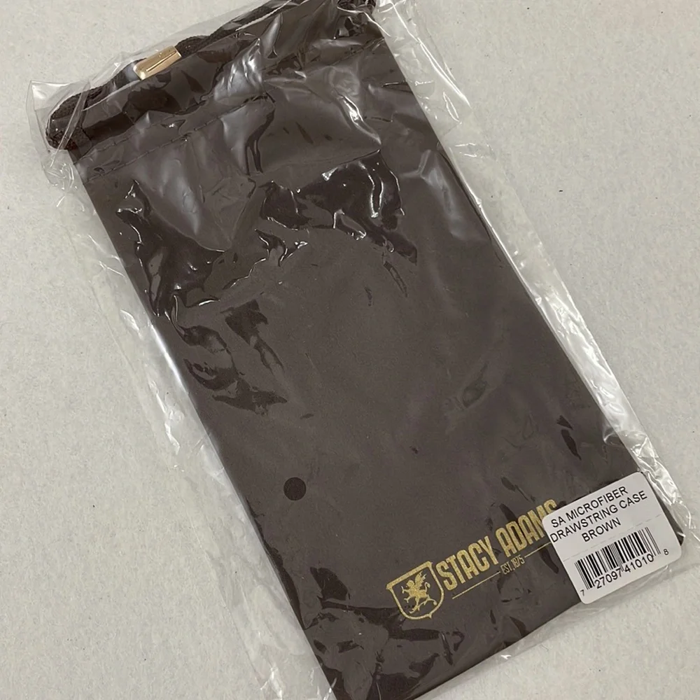 NWT Stacy Adams microfiber drawstring glasses case